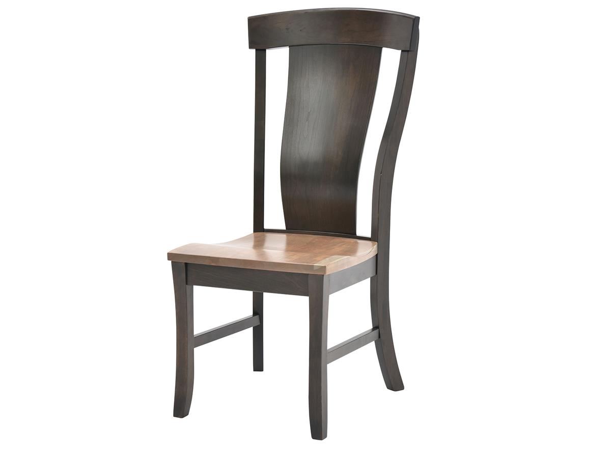 Amish Works Venice Dining Chair, Natural Belair/Mocha